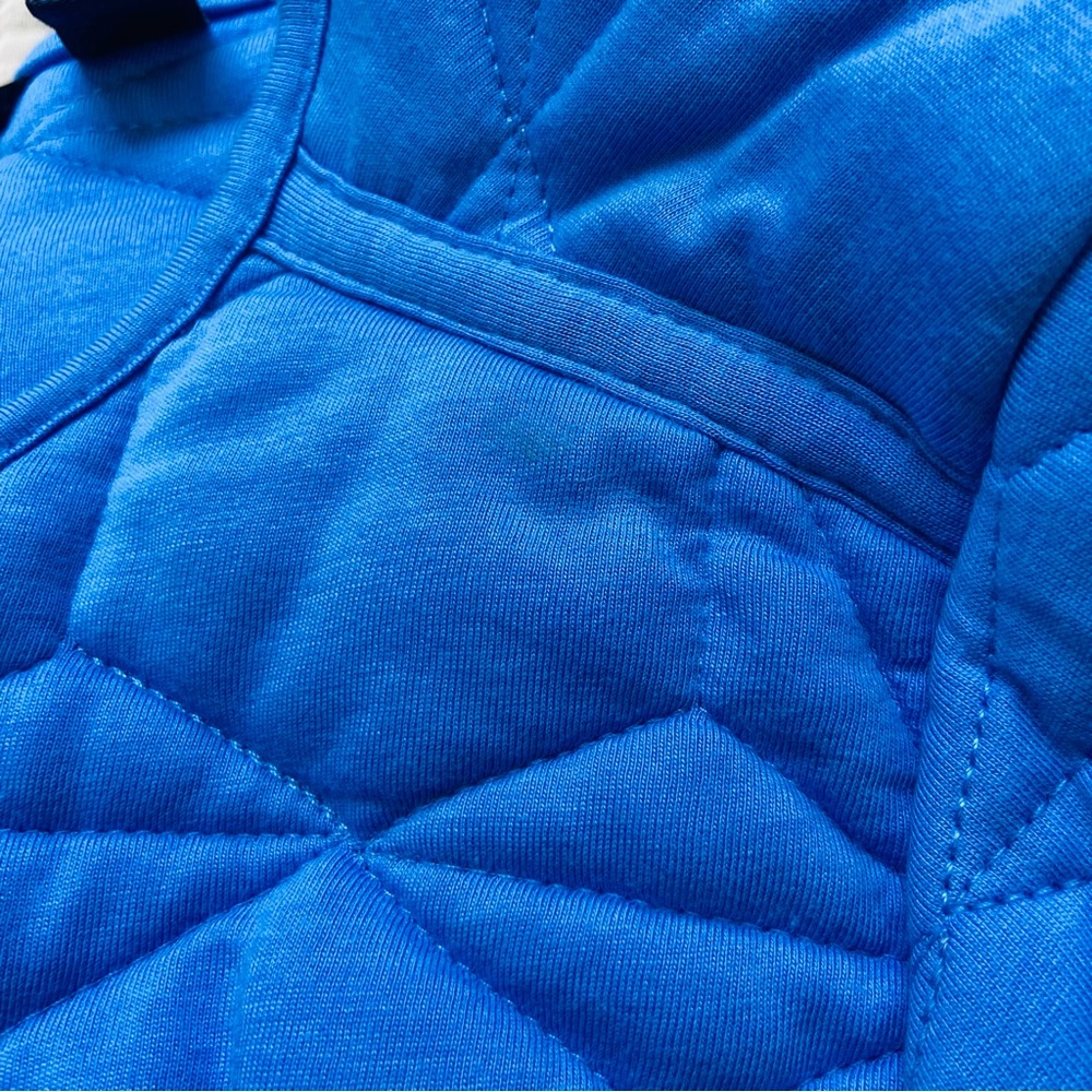Lands’ End Bright Blue Quilted Insulated Jacket Snaps Barn Jacket - Picture 12 of 14